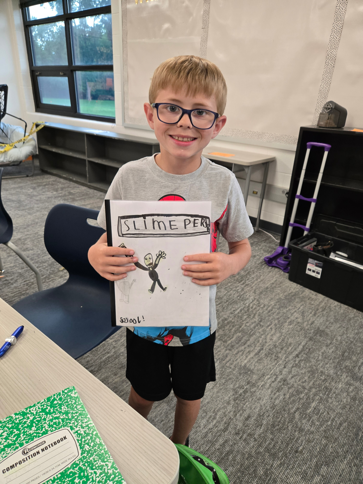 Comic Book Club students showcasing their work