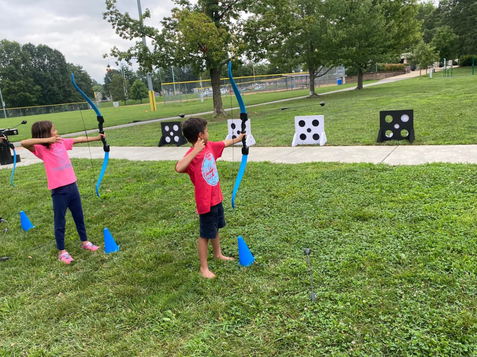 Foam-tipped archery at a partner park
